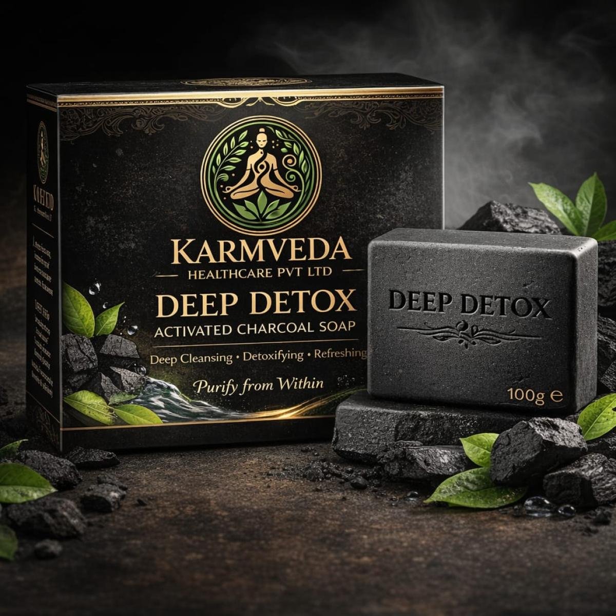 Charcoal Herbal Soap